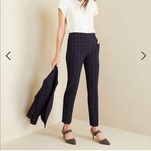 Ann Taylor | Ankle Pant | Navy Windowpane | Size 12